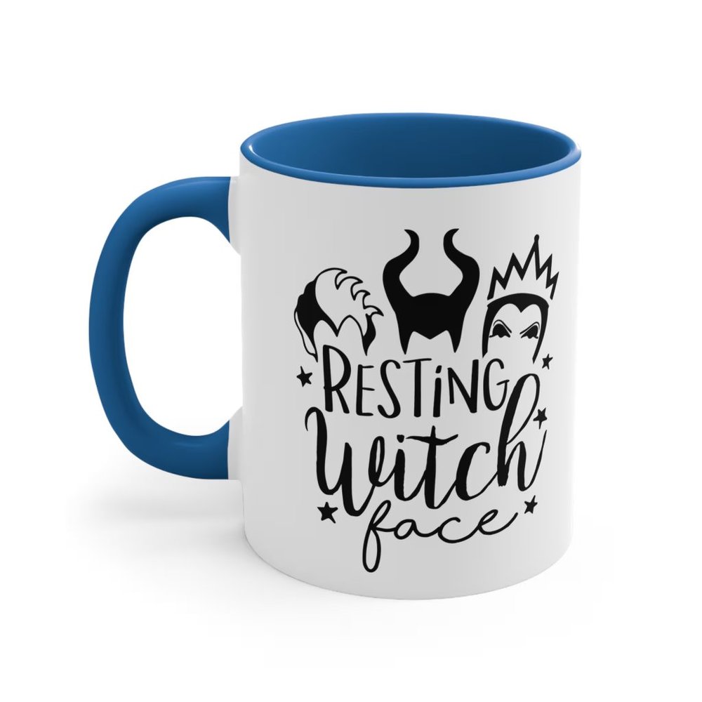 Resting Witch Face Halloween Coffee Mug in 3 colors